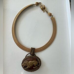 Vintage Patrice Lion Choker Necklace